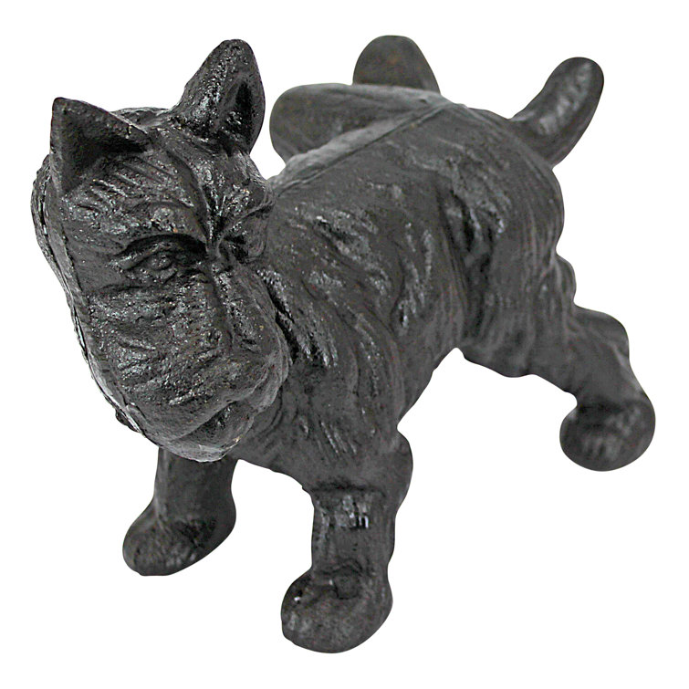 Cat Collectables CAST IRON Large RUSTIC BROWN Cat Doorstop Figurine